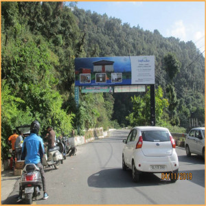 Mussorie ,Youth Hostel facing Mussoorie ( mountain left),