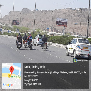 At Bhalaswa Flyover