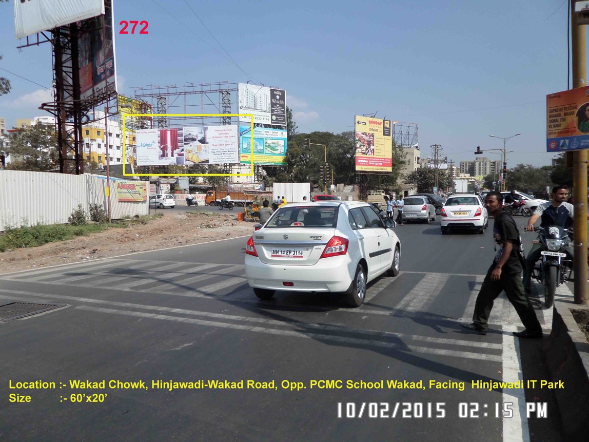 Wakad Chowk, Hinjawadi Wakad Road, Opp. P.C.M.C. School Wakad, Pune  