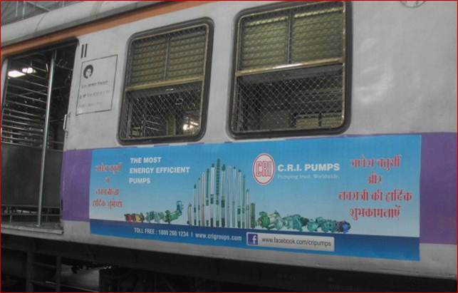 Siemens Train Vinyl Wrapping of 12 coach for C-R-I-Pumps, Mumbai